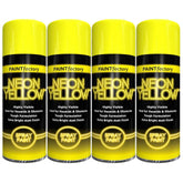 4X Paint Factory Fluorescent Neon Yellow Spray Paint 200ml Spray Paint
